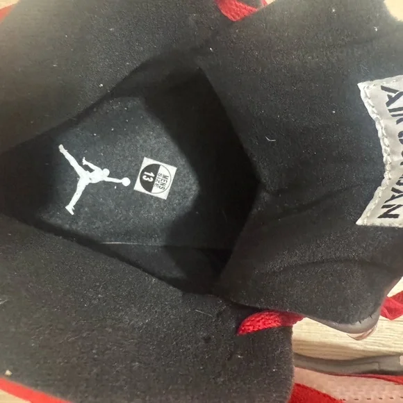 Air Jordan 5 Retro Raging Bull Red Suede Sneakers (size 13M) - Picture 2 of 6